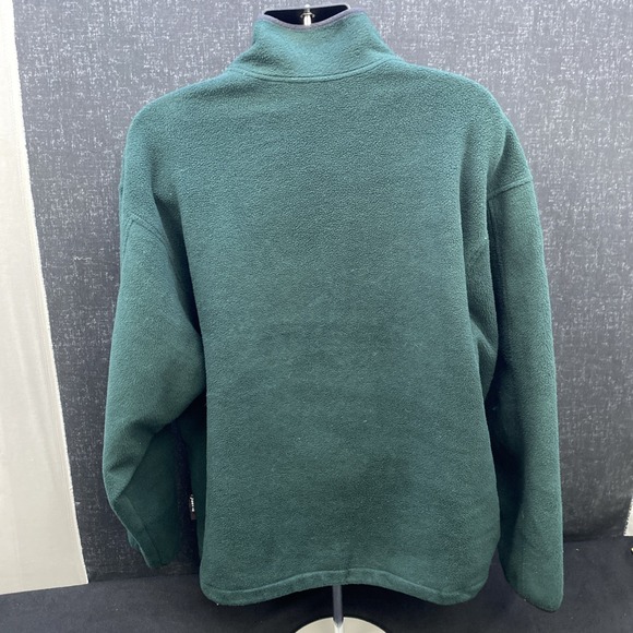 VTG Woolrich 1/4 Zip Sweater Mens XL Green Fleece Pullover Polartec Y2K Classic - Picture 5 of 16